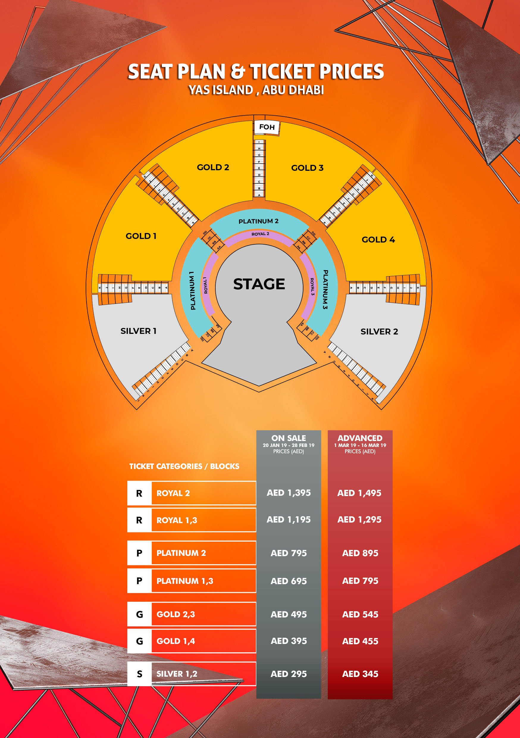 Du Arena Abu Dhabi Seating Chart